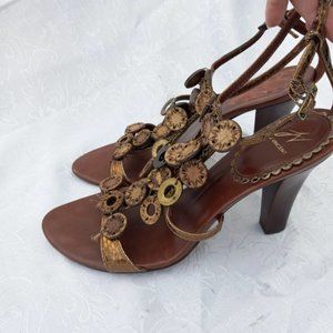 J. Vincent Embellished Mackenzie Heeled Sandals 6.5